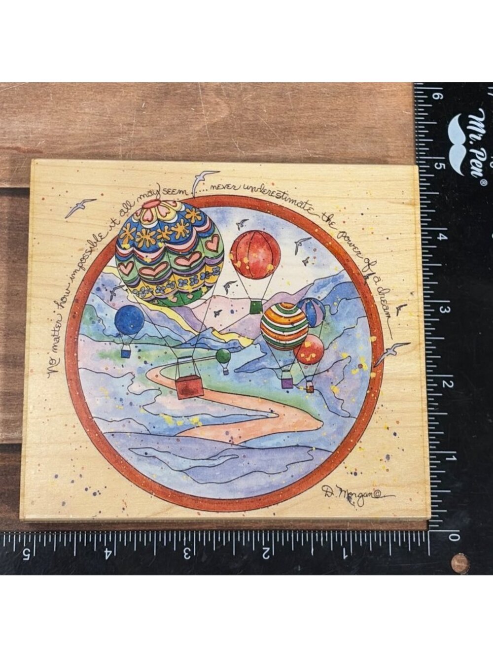 Stamps Happen D. Morgan The Power of a Dream #80200 Wood Mounted Rubber Stamp